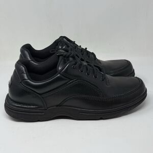 Rockport Eureka Walking Shoes Mens 11 W Wide Black Leather Lace Up Casual